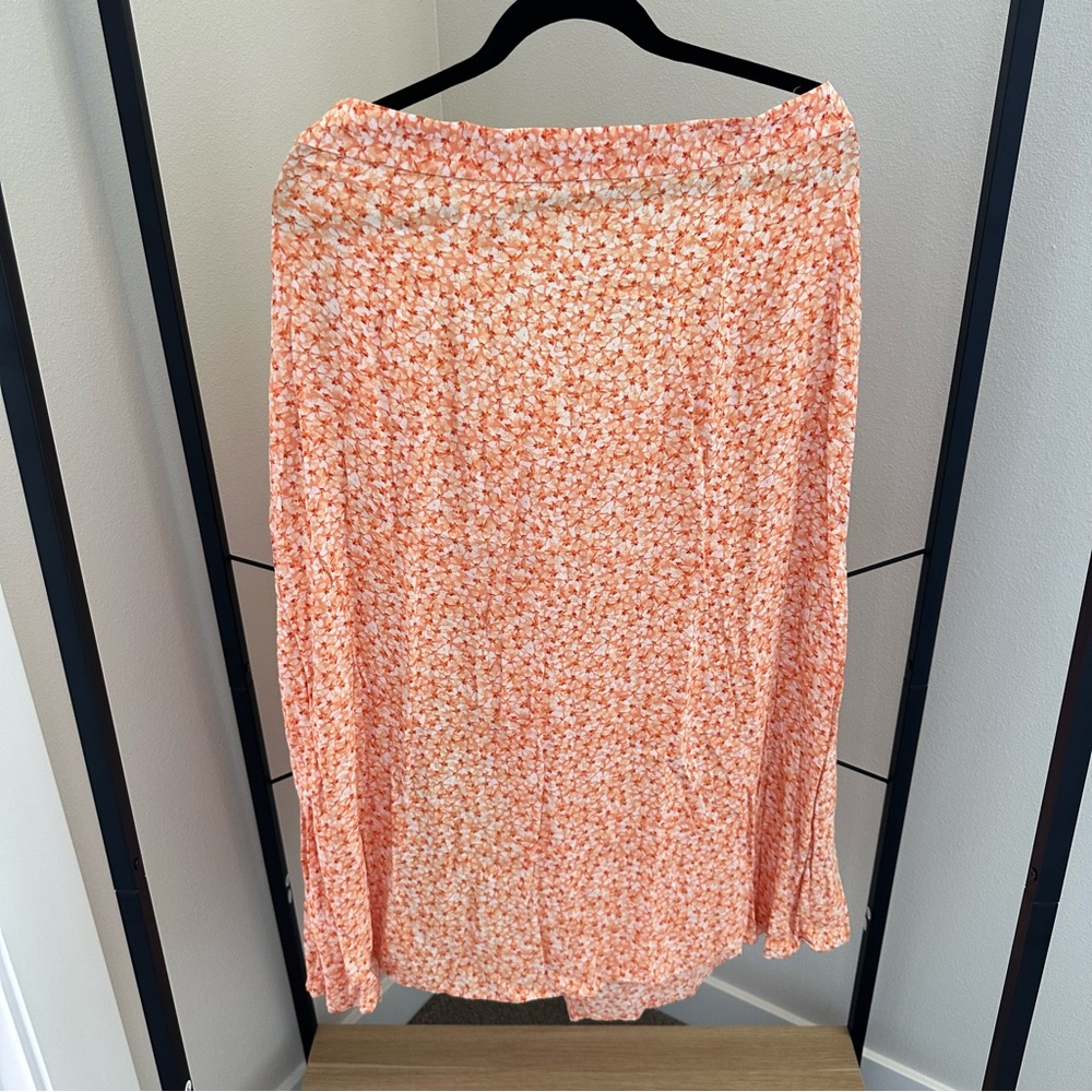 H&M Maxi lightweight Floral Slip Skirt with Side Slit